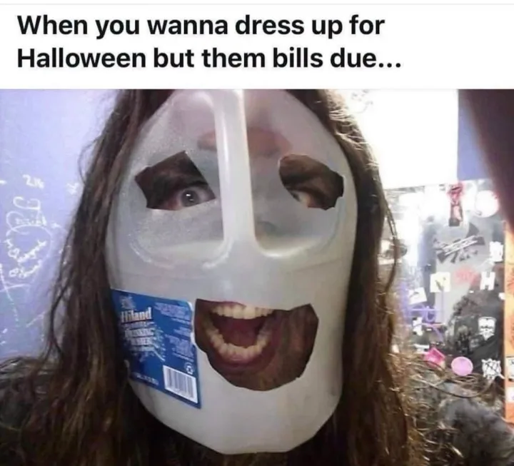 When you wanna dress up for wanna Halloween but them bills due... land TC