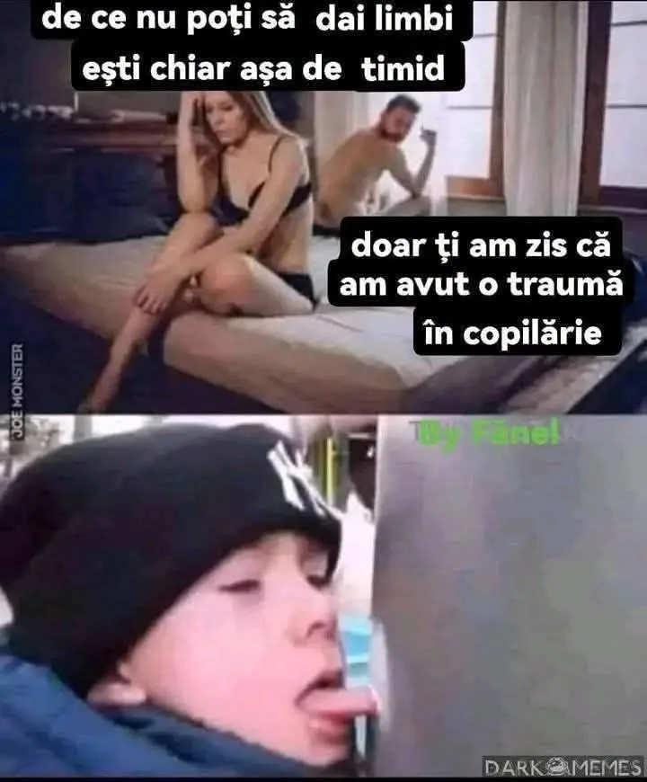 de ce nu poti sa dai limbi esti chiar asa de timid doar ti am zis ca am avut o trauma in co...