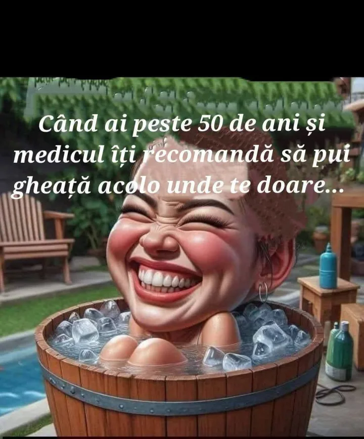 Cand ai peste 50 de ani si medicul iti ecomanda sa pui gheata acolo unde te doare...