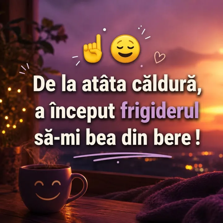 ..De De la atata caldura, a inceput frigiderul sa-mi bea din bere!