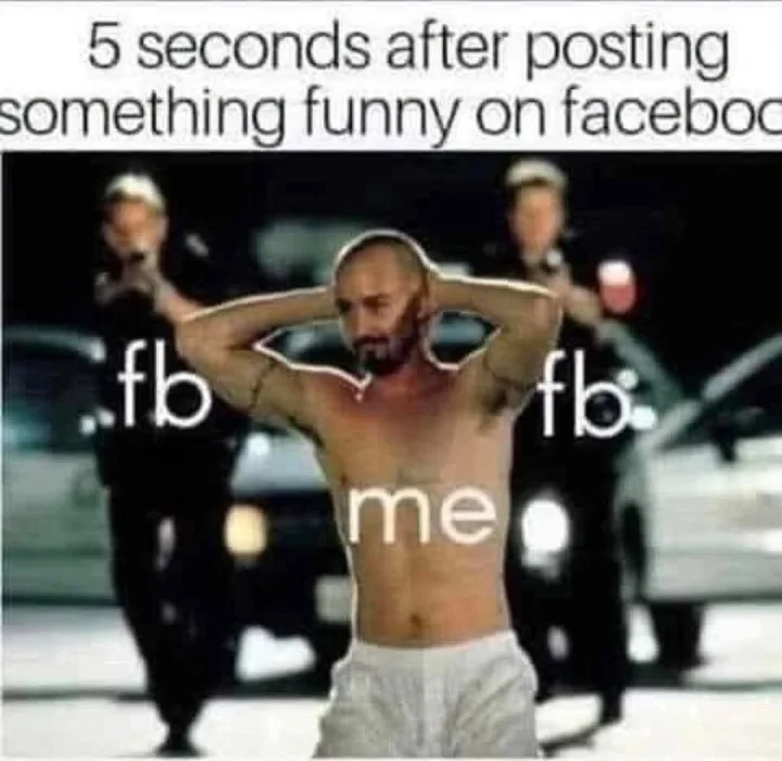 , barba si text 5 seconds after posting something funny on faceboo .fb fb me